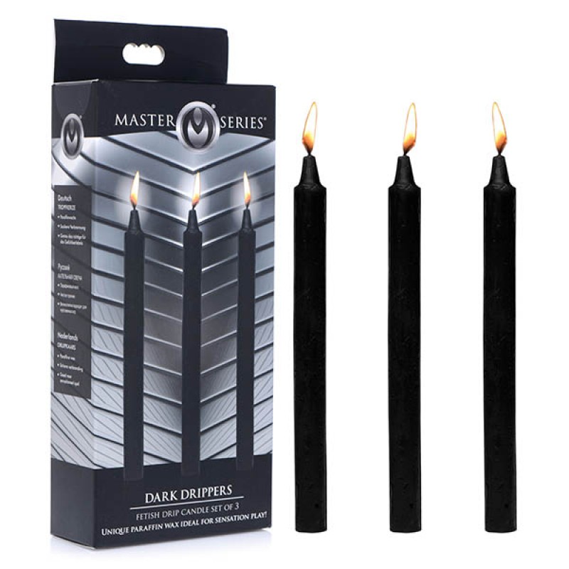 Master Series Fetish 3-Pack Drip Candles - Black